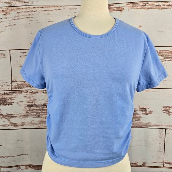 AS Revival Cropped Short Sleeve Tee Blue Size XL - Picture 1 of 4